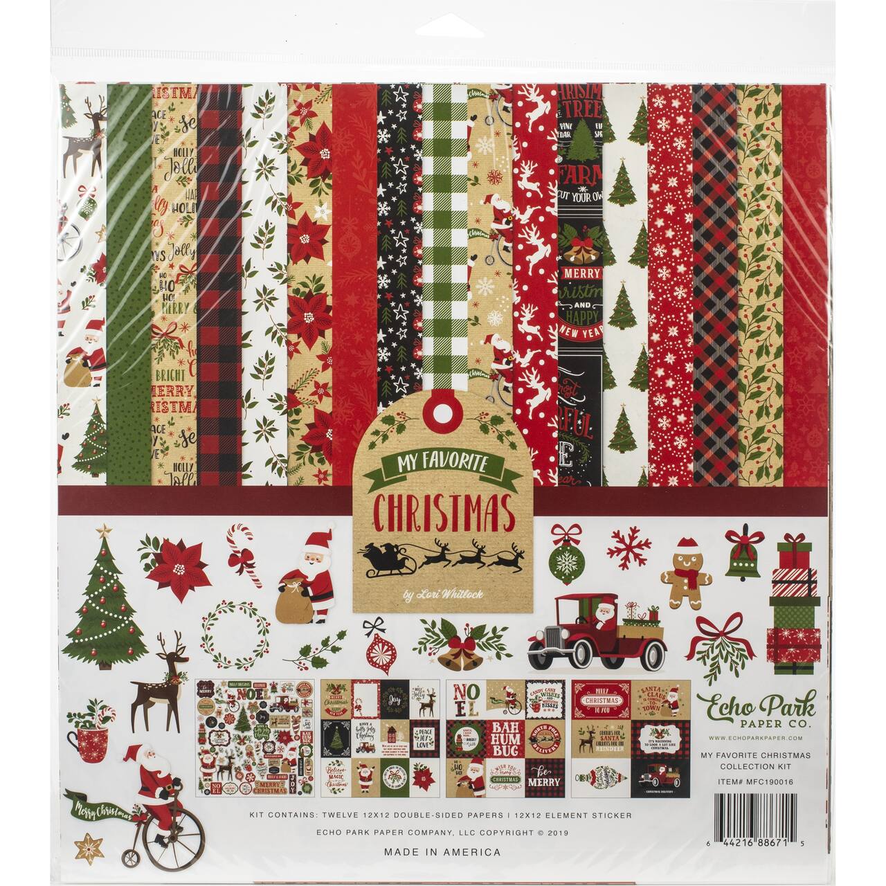 Echo Park&#x2122; My Favorite Christmas Collection Kit, 12&#x22; x 12&#x22;